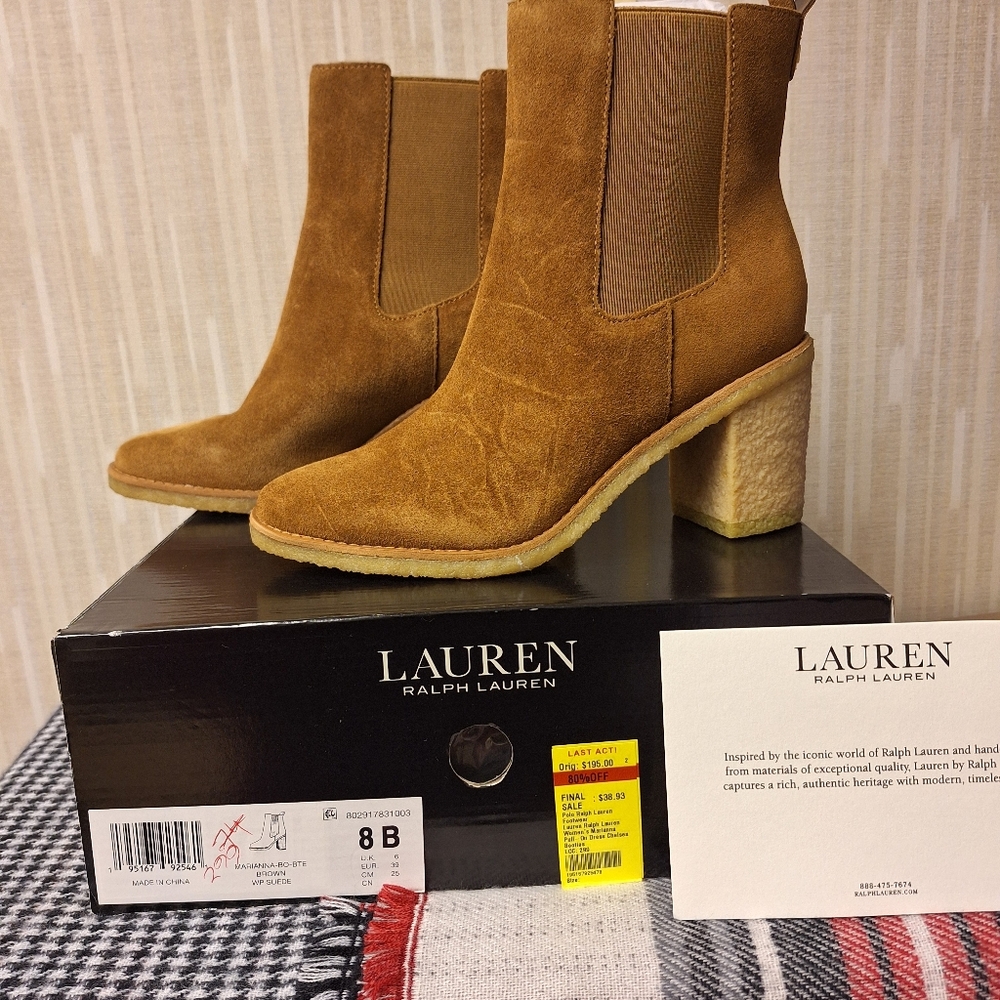 Ralph Lauren Brown Marianna Boots - Size 8